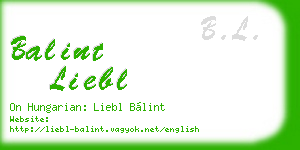 balint liebl business card
